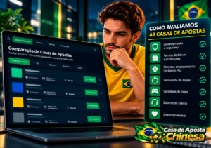 Comparação de casas de apostas com checklist de sete critérios de avaliação para o Brasil.